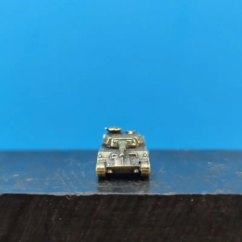 نموذج معدني لخزان النمر الألماني مصغر من النحاس، مجموعة مقياس T-34 السوفياتي، عرض الديوراما العسكري #4