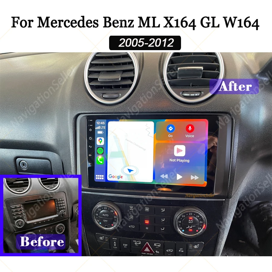 

VIGOHI Android 13 car radio for Mercedes Benz GL ML CLASS W164 X164 ML350 ML450 ML500 GL320 GL450 Octa Core Carplay/Android Auto
