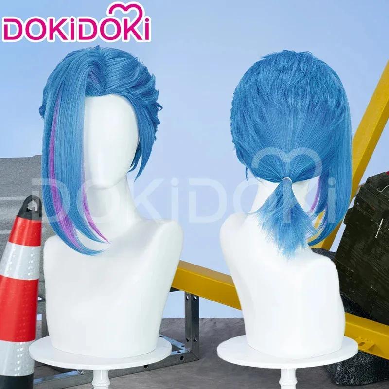 

IN STOCK Jinxx Vii Caitlynn Wig Game Cosplay DokiDoki Women Long Hair Jinxx Cosplay Bun Wig Tattoo