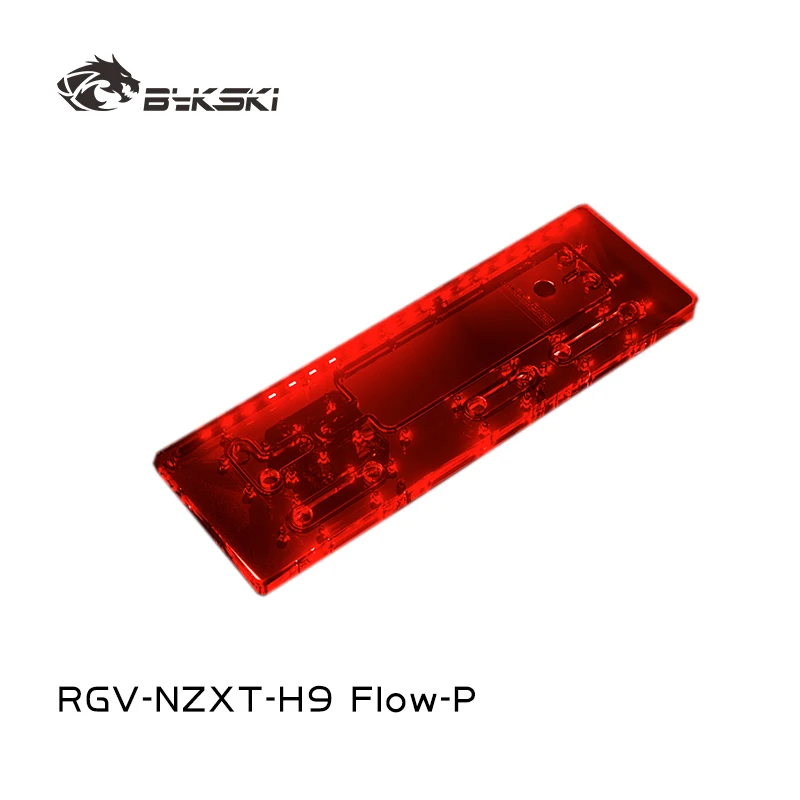 Placa de Distribuição Acrílica Bykski RGV-NZXT-H9 / Reservatório para Gabinete NZXT H9 Flow / Sistema de Refrigeração Líquida / Bomba DDC Combo