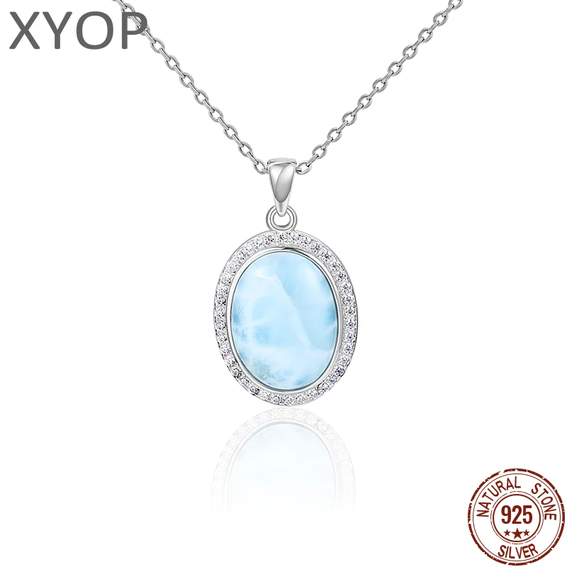 XYOP 2024 Jewelny 925 Silver LarimarPendant Base collocation Highlights TheAesthetic