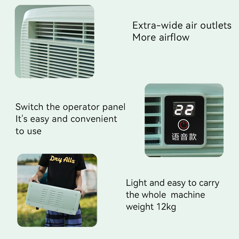 750W  Window Style Mini Air Conditioner for Home Electric Hotel Ac Room Low Noise Level Mobile Small air Conditioning
