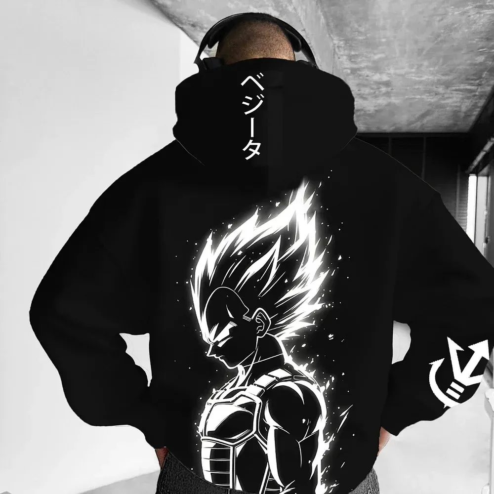 アニメ原宿ドラゴンボール秋冬パーカーストリートウェアメンズ 2025 レトロオーバーサイズ女性のルーズ長袖トップユニセックス Y2k