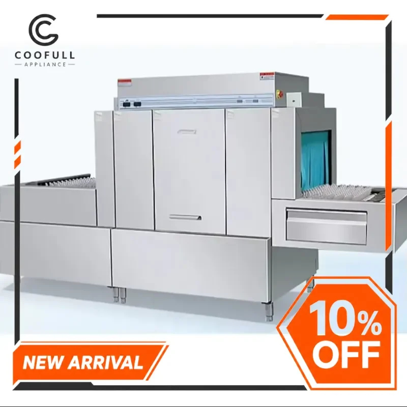 Commercial Tunnel Dishwasher Industrial Long Dragon Washing Machine for Restaurant School Aviation Kitchen Heavy Duty