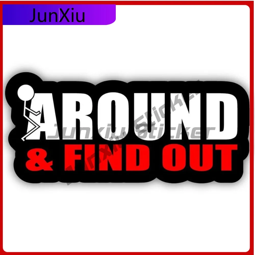 

Модная виниловая наклейка на окно F Around Trendy: стильная, красная, водонепроницаемая, устойчивая к царапинам, долговечная