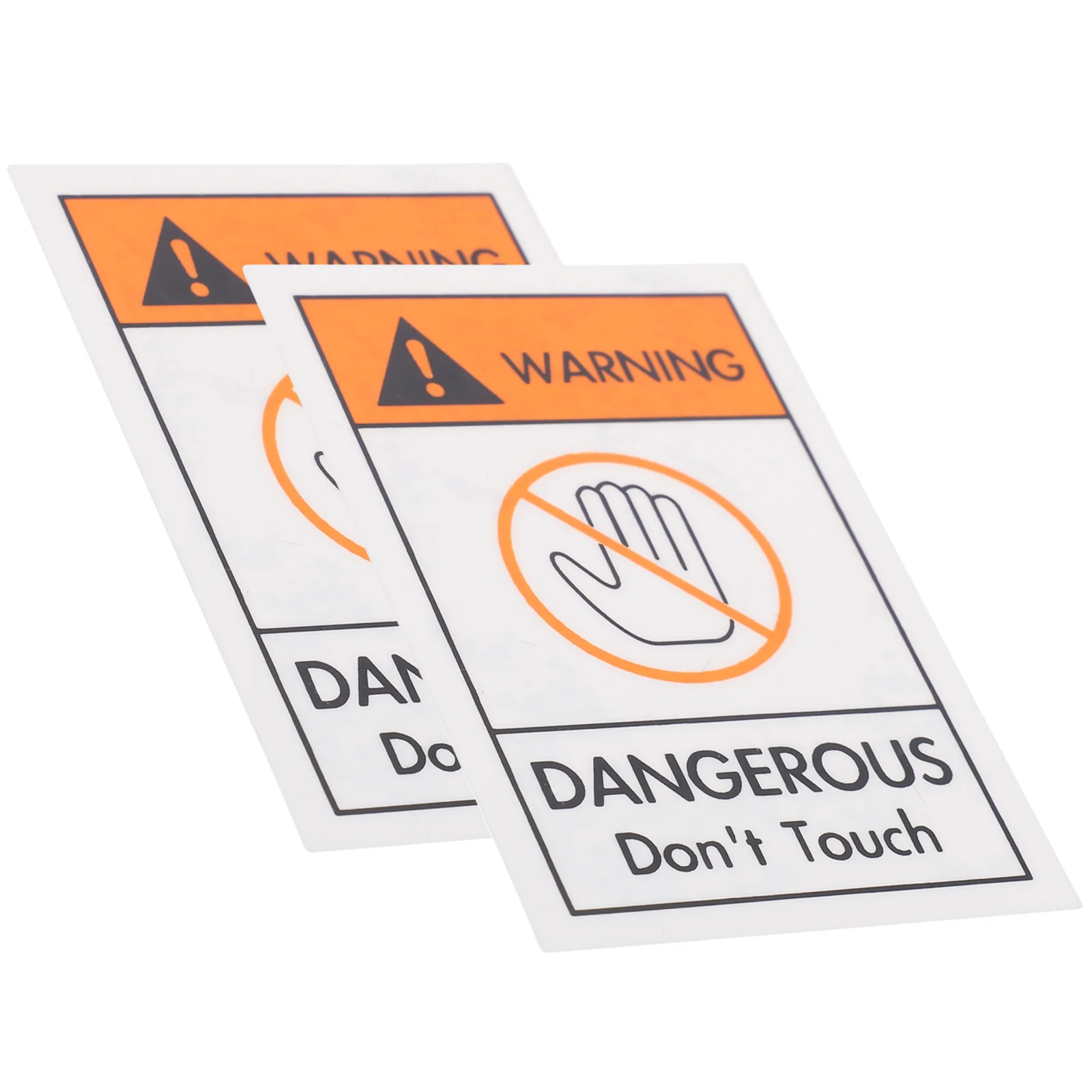 2 Pcs Safety Warning Label No Touch Do Not Sign Full English 2pcs Packed Sticker Emblems Stickers Signage The Decal Pvc Labels