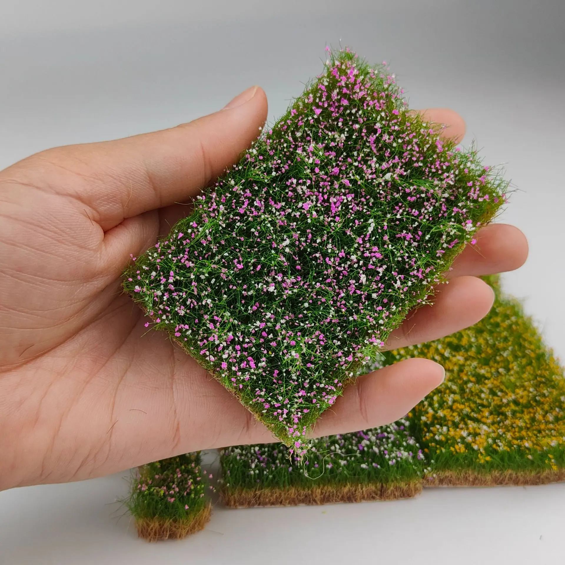 12-16 مللي متر لتقوم بها بنفسك مصغرة الملونة زهرة العنقودية اليد المسيل للدموع ثابت العشب خصلات لقطار السكك الحديدية الرمال التخطيط العسكري قاعدة Diorama #6