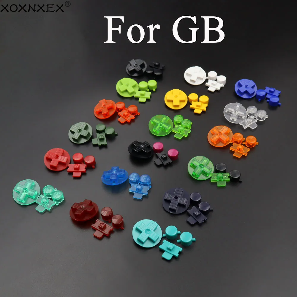 1 세트 교체 A B D 패드 방향 키패드 Gameboy GB DMG 버튼 용 전원 켜기 끄기 버튼