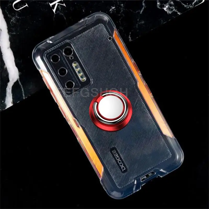 New Fashion Full Cover For Doogee S97 Pro Metal Ring Holder Magnetic TPU Back Phone Case For Doogee S97PRO