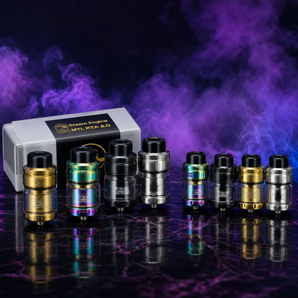 

Kylin Mini V2 RTA Atomizer - 3ml/5ml Single Coil Rebuildable Vape Tank, 24.4mm, 316SS, Compatible with Zeus X RTA