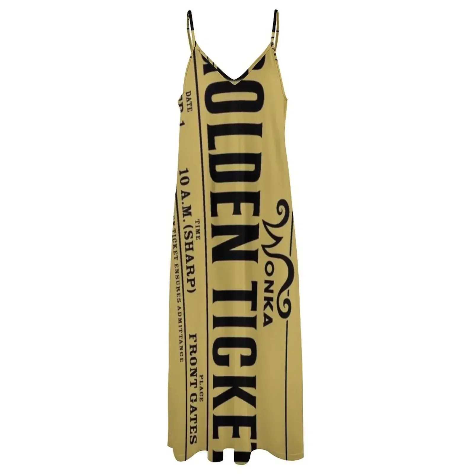 golden ticket Sleeveless Dress Aesthetic clothing elegant dresses plus sizes Dress view 4
