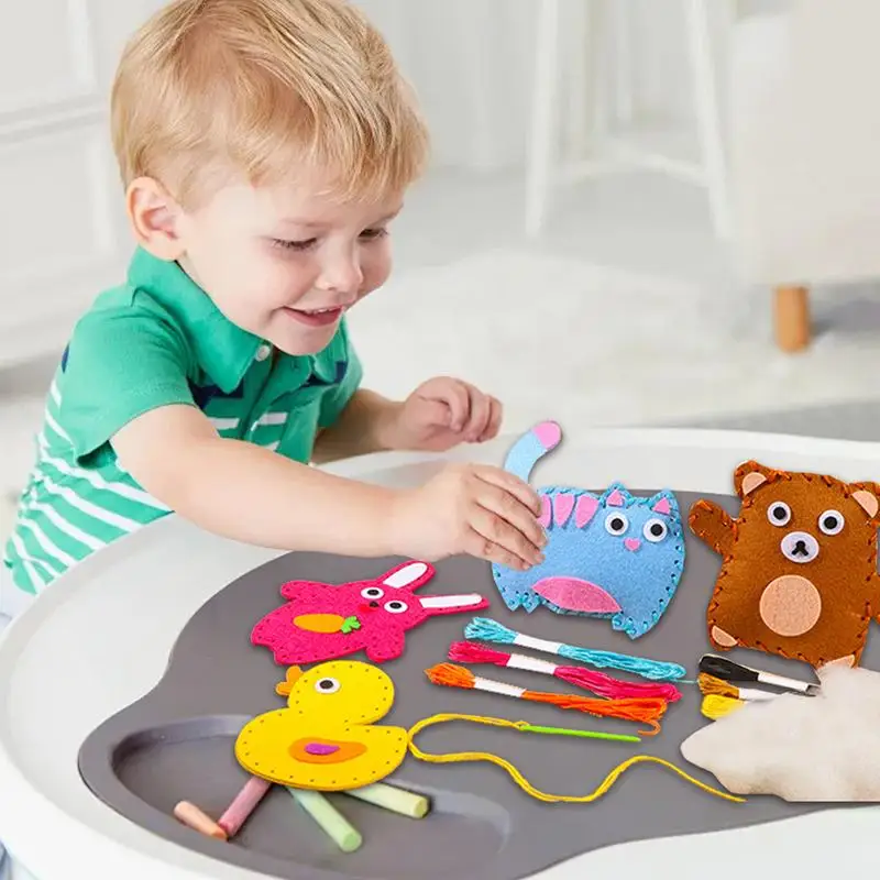 Kits de costura para niños, manualidades y juego de costura, adornos de muñecas DIY, juego de manualidades y costura para niños, aprender a coser, Kits para niños de edad