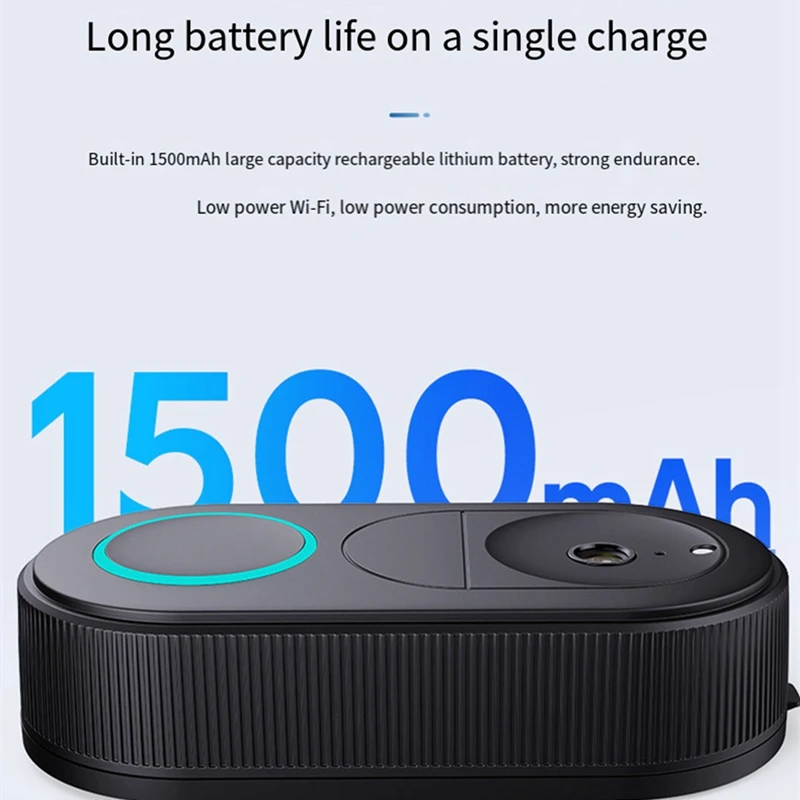 Беспроводная видеокамера дверного звонка, разрешение 640X480, удаленный мониторинг безопасности, 90 °   Угол обзора, прочное подключение Wi-Fi