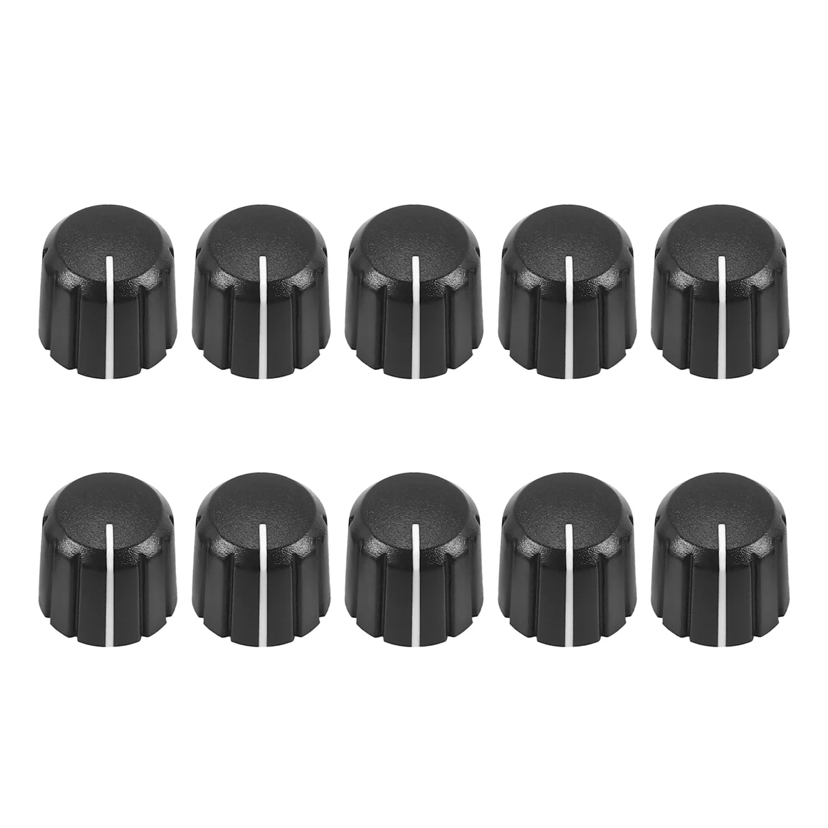 Beauty 10Pcs Potentiometer Control Knobs for Electric Guitar Volume Tone Knobs Black D Type 6mm