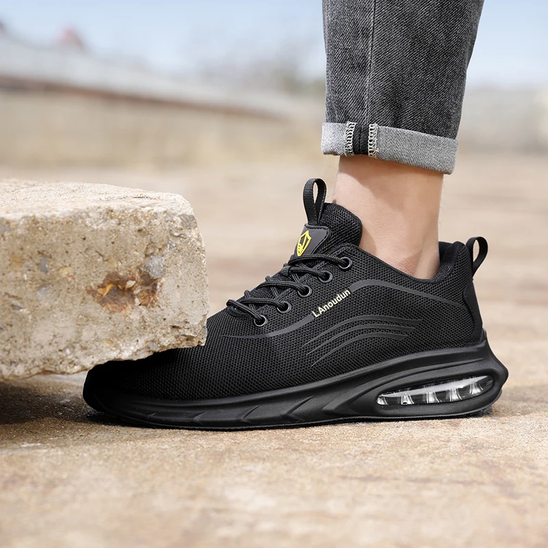 guyisa-men's-work-shoes-black-anti-piercing-lightweight-air-cushion-sole-comfortable-fashion-sports-series-manufacturing-factory
