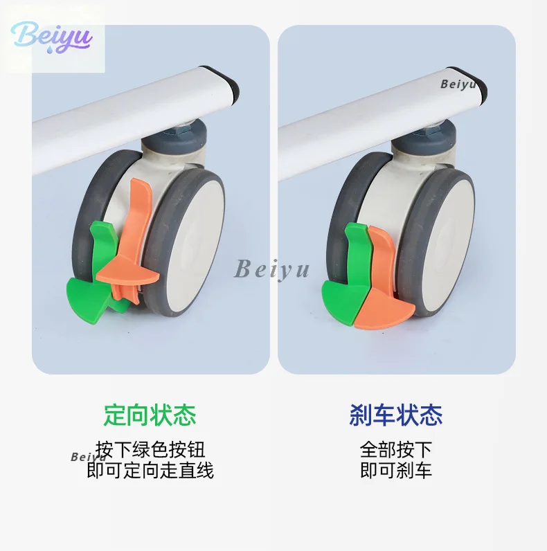 

Factory direct sales shifter silent wheel auxiliary shifter wheel medical wheel directional universal double control four-inch