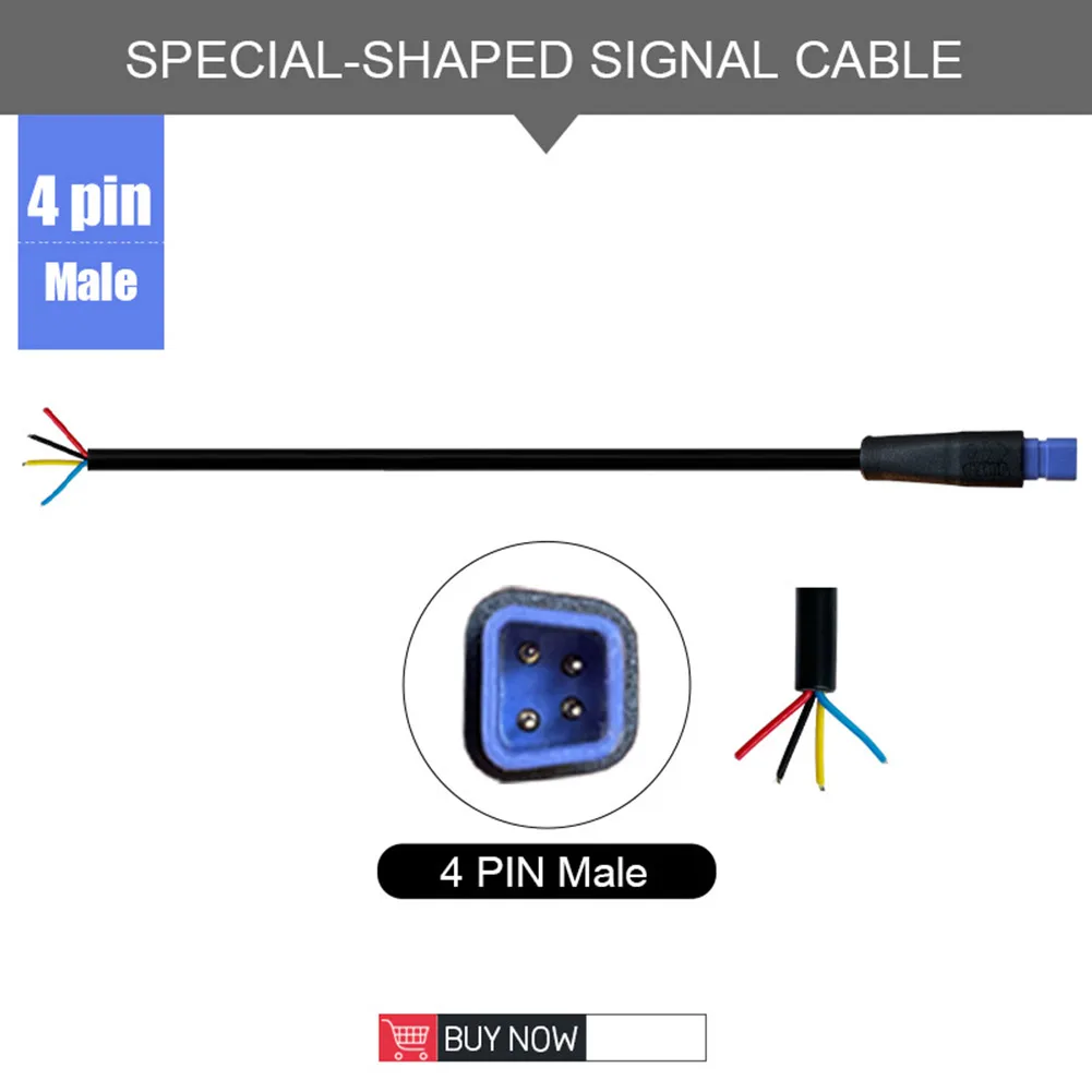 Ebike Shaped Connector 2/3/4/5/6 Pin Cable Waterproof Connector Extension Signal Line Bicycle Lithium Battery Modification Parts