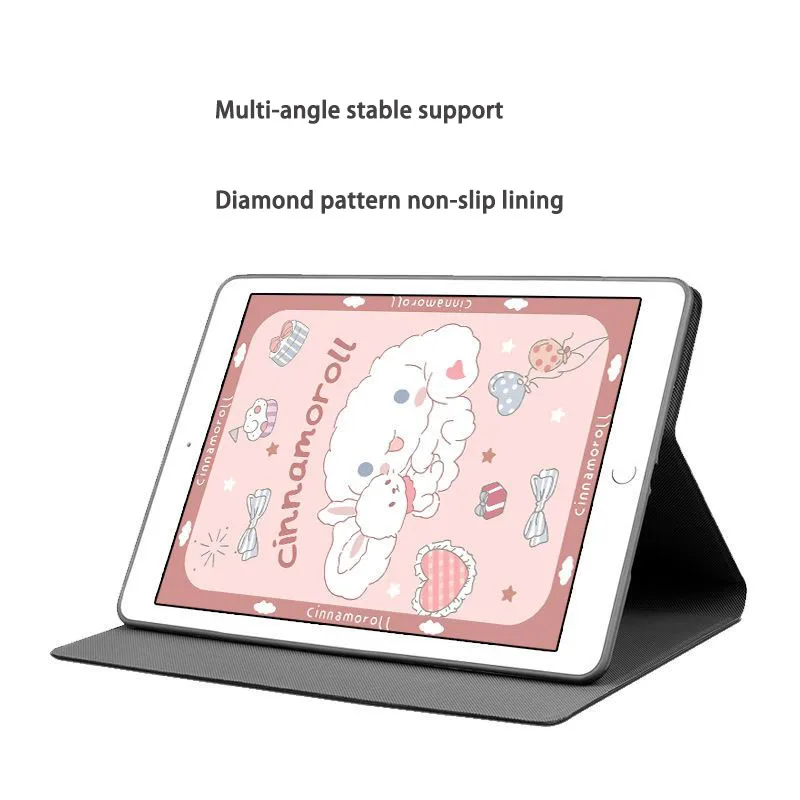 Sanrio Cinnamoroll Voor Ipad Pro 11 A2377 A2459 A230 Slimme Hoes Voor Ipad 9e 8e 7e Mini 6 5 4 Air 2 3 4 Magnetische Siliconen Hoes