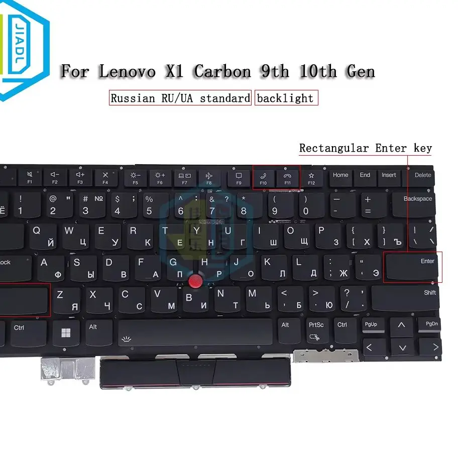 US RU NE Norwegian Backlit Trackpoint Keyboard For Lenovo ThinkPad X1 Carbon 9th 10th Gen 20XW 21CB Replacement Keyboards New