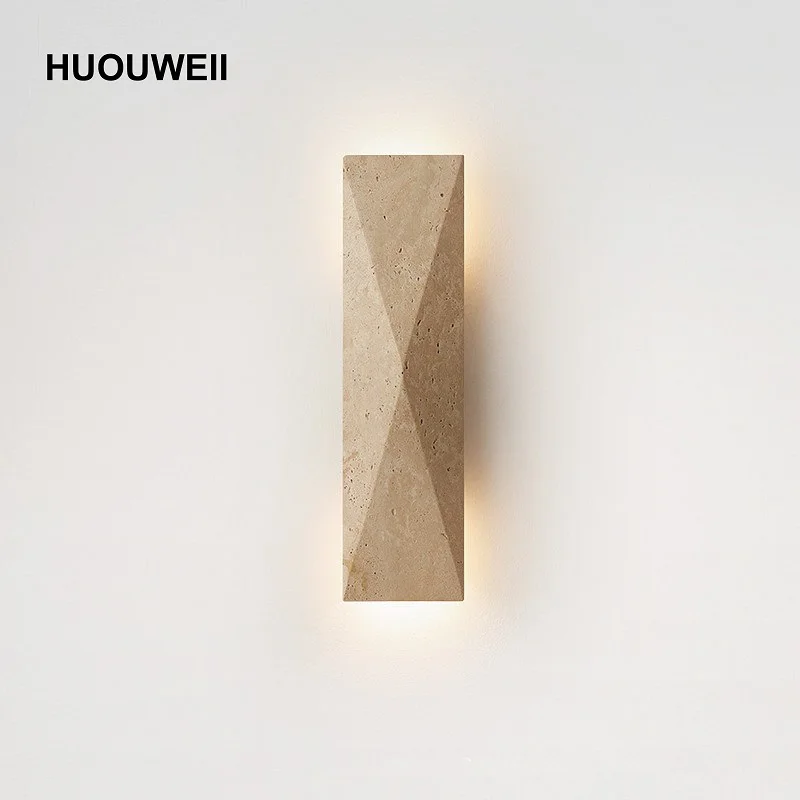 

Retro Yellow Cave Stone Wall Lamp Living Room Background Wall Ambient Lamp Bedroom Bedside LED Lamp Outdoor Waterproof Lamp