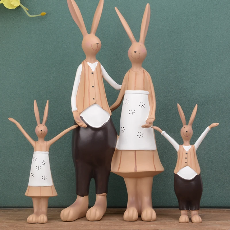 

Creative rabbit ornaments, housewarming gifts, Nordic living room, light luxury, high-end TV cabinet, wine cabinet, entrance cab