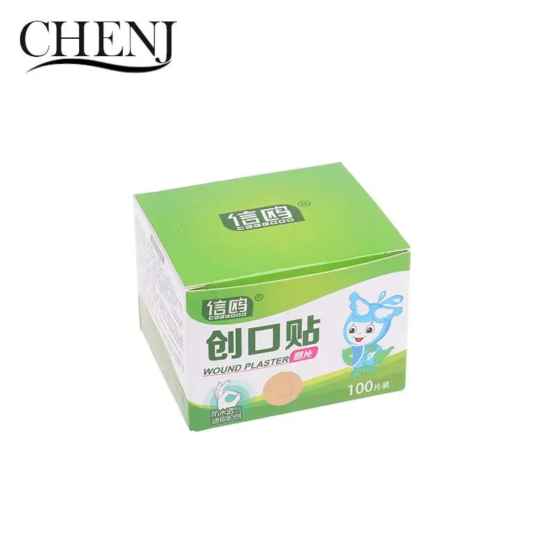 100pcs Adhesive Spot Bandage Medi-Pak Performance Fabric 0.66" Diameter Round Tan