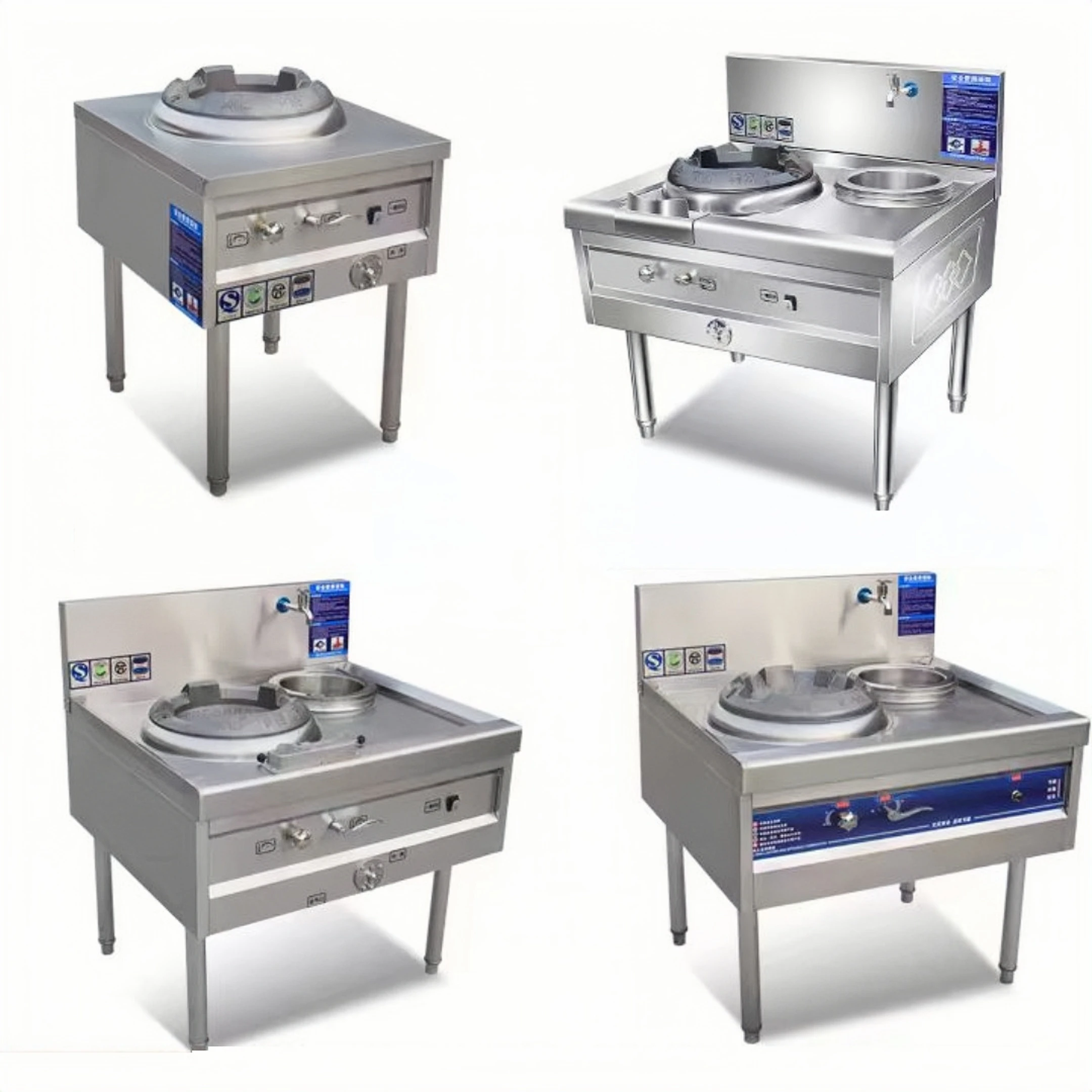 

Gas Wok Stainless Steel Chinese Commercial Restaurant Kitchen Equipment High Pressure Wok Gas Stove Burner