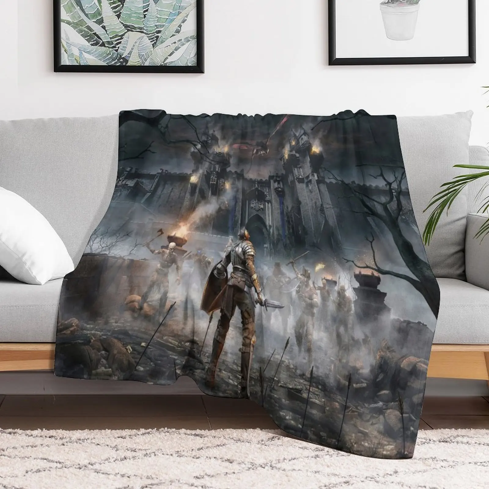 Demons Souls Art Throw Blanket blankets and throws Decorative Beds Sleeping Bag Soft Blankets