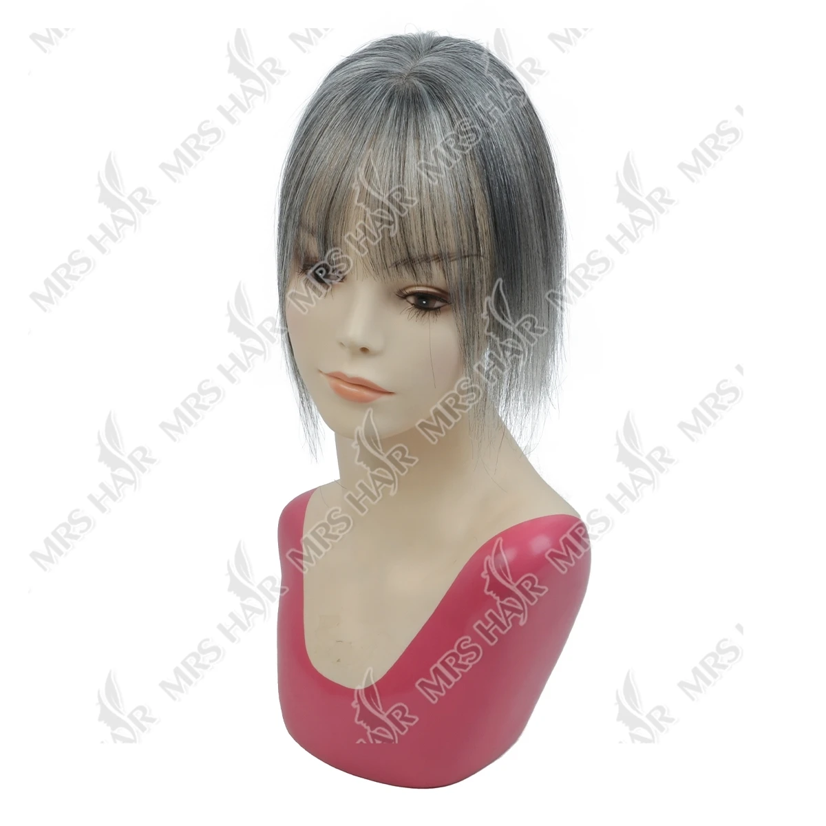 Adornos de cabello humano real para mujeres diariamente 360 °   Flequillo Piezas de cabello 3D con flequillo para adelgazar, 20, 25, 30, 35 cm