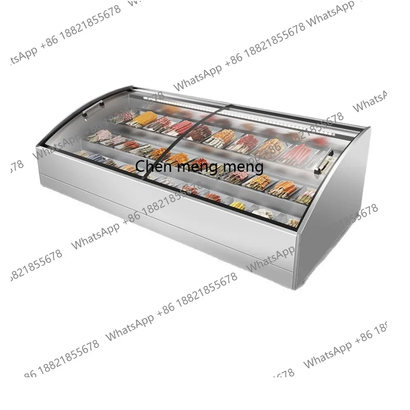 

Commercial desktop refrigerated barbecue display cabinet stall cold dish fresh-keeping freezer fresh-keeping cabinet