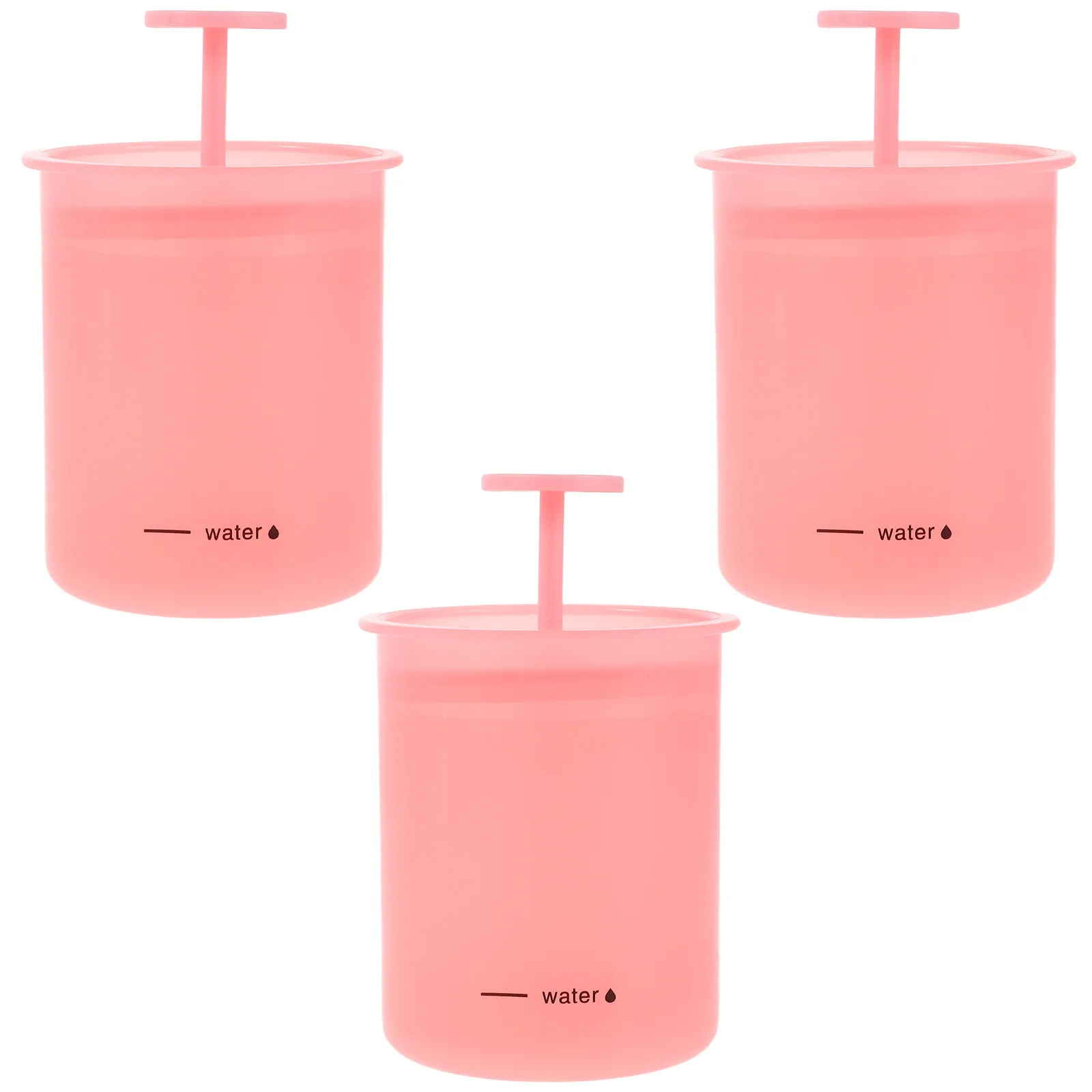 

Набор из 3-х компактных ручных пенообразователей для умывания, нежно-розовый, портативный, для создания пены, для очищения лица, инструмент для ухода за кожей, для путешествий