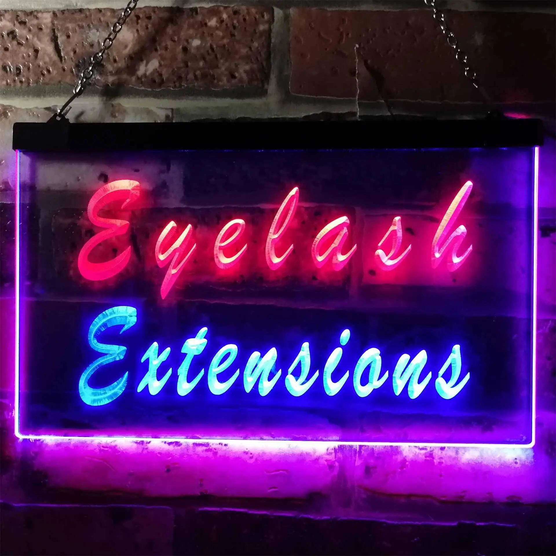 Eyelash Extensions. Beauty Salon Dual Color Led Neon Sign st6-i0885