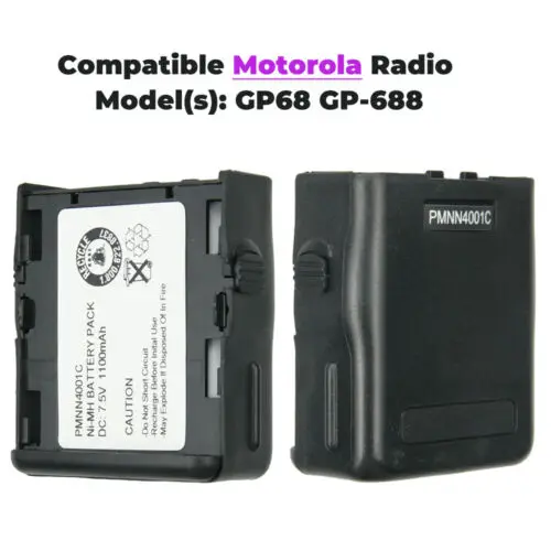 NEW 7.5v 1100mAh NI-MH Battery Pack PMNN4001C for Radio Walkie Talkie Motorola GP68 GP-688