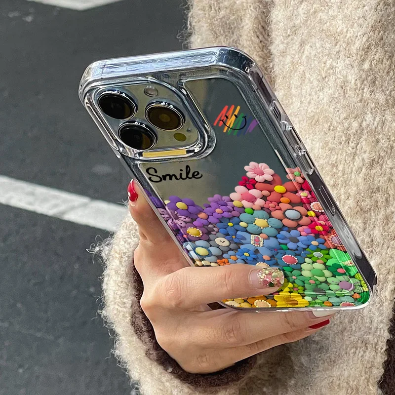 Case for iPhone 15 14 13 12 11 XSM XR X 7 8 Plus Flower Sky Ins Phone Case Full Protect Clear Case Soft Cover image 4