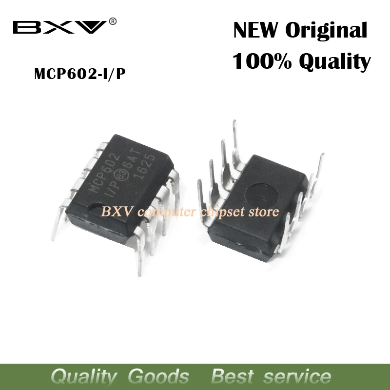 10 قطعة MCP602-I/P DIP8 MCP602 DIP DIP8 2.7 فولت إلى 5.5 فولت جديدة ومبتكرة IC
