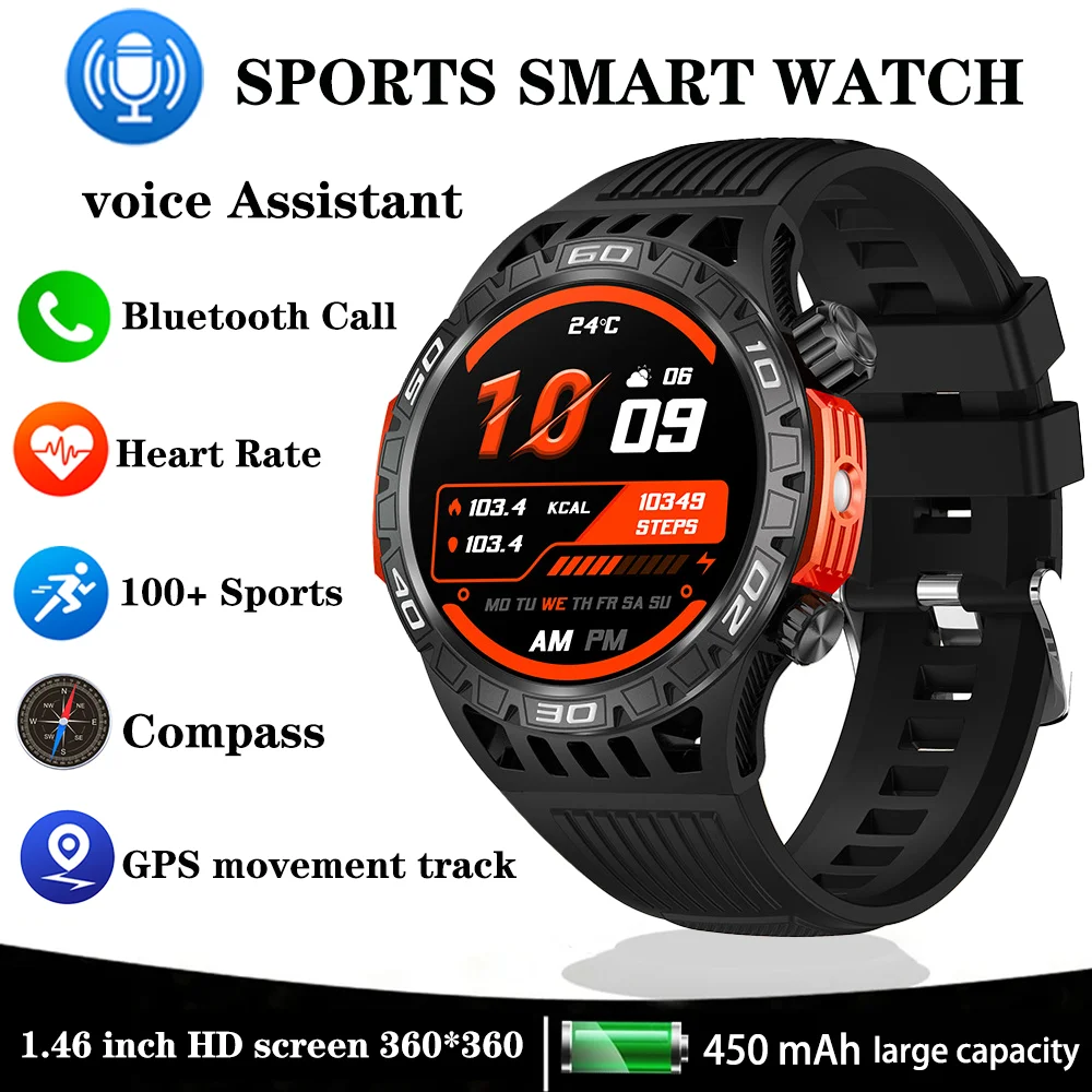 

Xiaomi Mijia Compass Smart Watch Men Voice Assistant Bluetooth Call Fitness Bracelet Heart Rate Monitor Waterproof Men's Watches