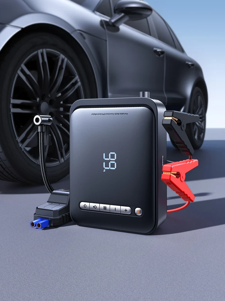 Baseus 1000A Auto-Starthilfe Powerbank 2-in-1 mit Luftpumpe, tragbarer Auto-Batterie-Booster für Notstartgeräte im Auto