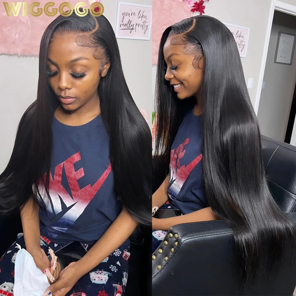 Wiggogo Straight Lace Front Wigs Human Hair Hd Lace Wig 13X6 Human Hair 13X4 Lace Front Human Hair Wig 13X6 Hd Lace Frontal Wig