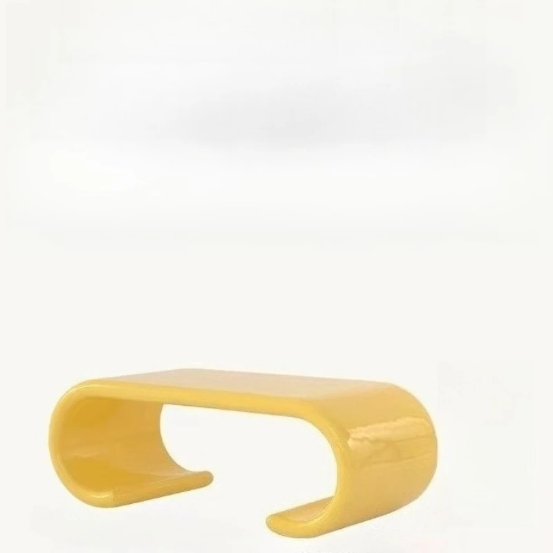 

Wabi Silent Milk Yellow Designer Coffee Table ins Art Nordic Low Table