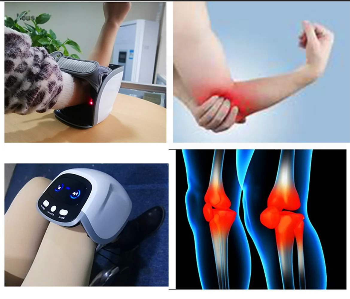 

Knee Massager Infrared Heat and Vibration Knee Pain Relief for Swelling Stiff Joints Stretched Ligament and Muscles Injuries