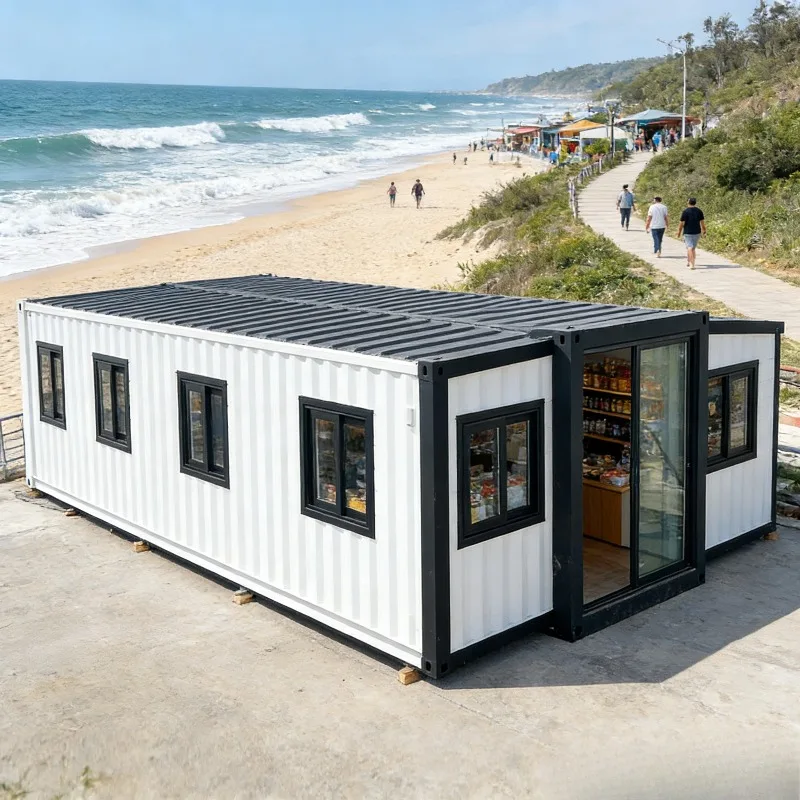 Bright Glass Container Expandable Double Wing Folding Room