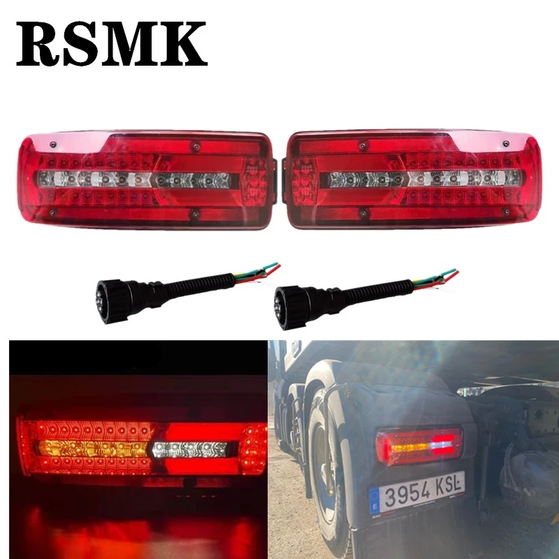 

1pc LH/ RH 24V truck led tail lamp for MAN Truck TGA truck TGX truck led tail lights Man truck tail lights with 2pcs plug