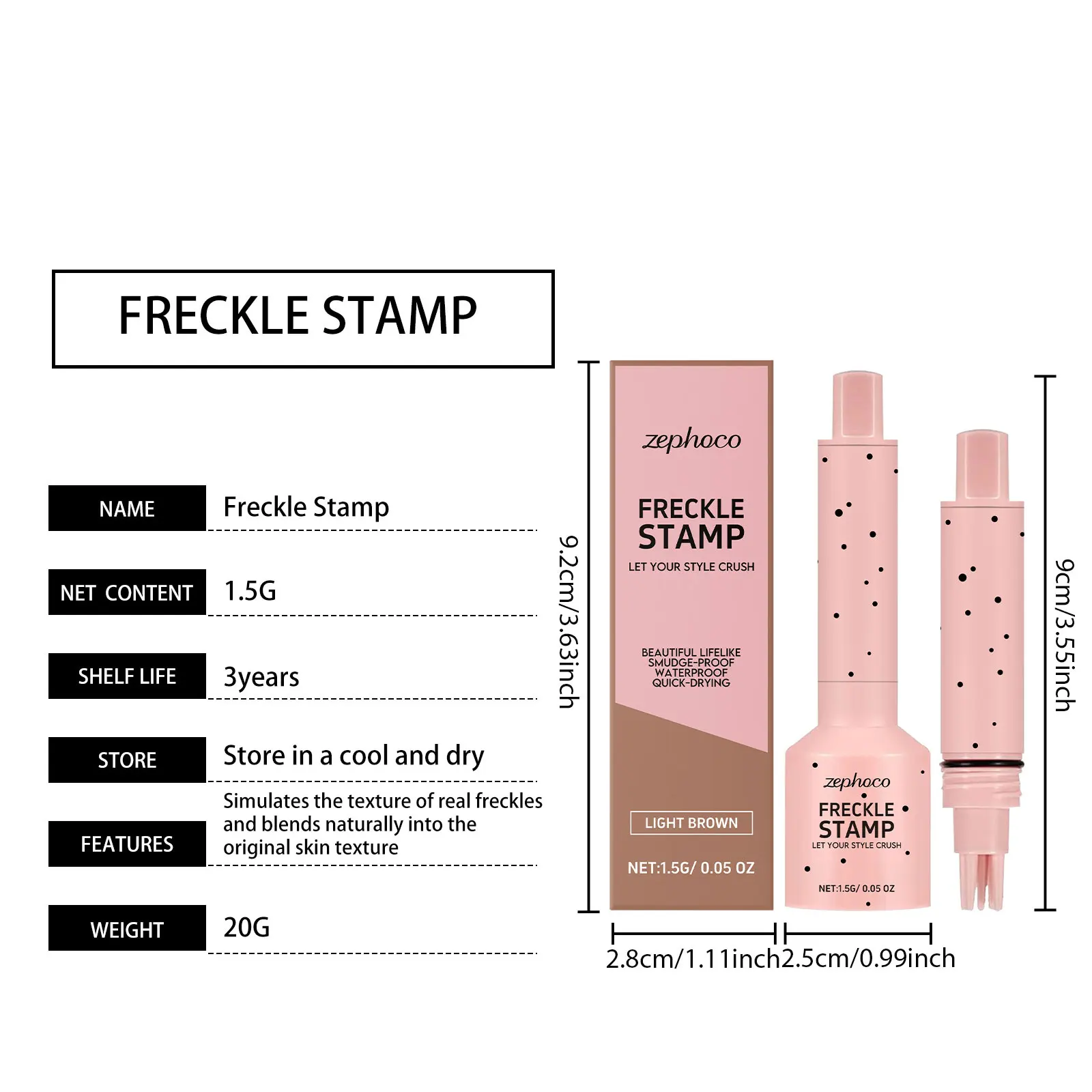 フェイスフェイクそばかすペン防水リアルなコンシーラードットスポットペンナチュラルソフトブラウンそばかす鉛筆メイクアップツール化粧品