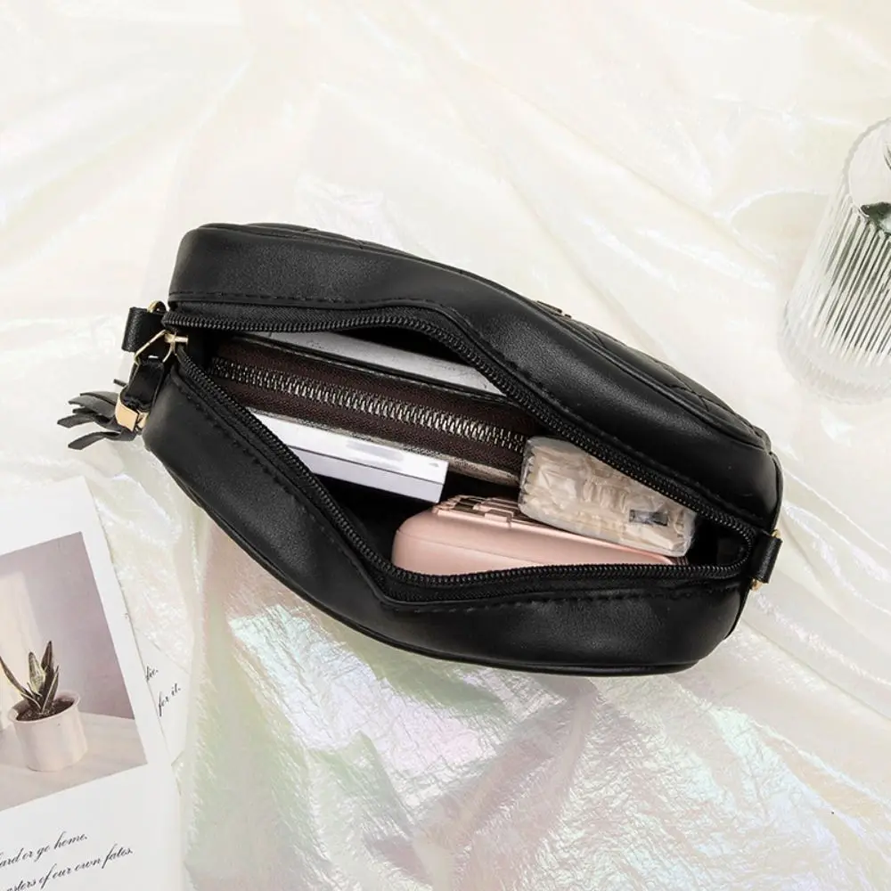 جديد أسود تذكاري أسود حقائب كروسبودي شرابة خفيفة الوزن حقيبة ساعي بو حقيبة كتف جلدية للجناث والحداد