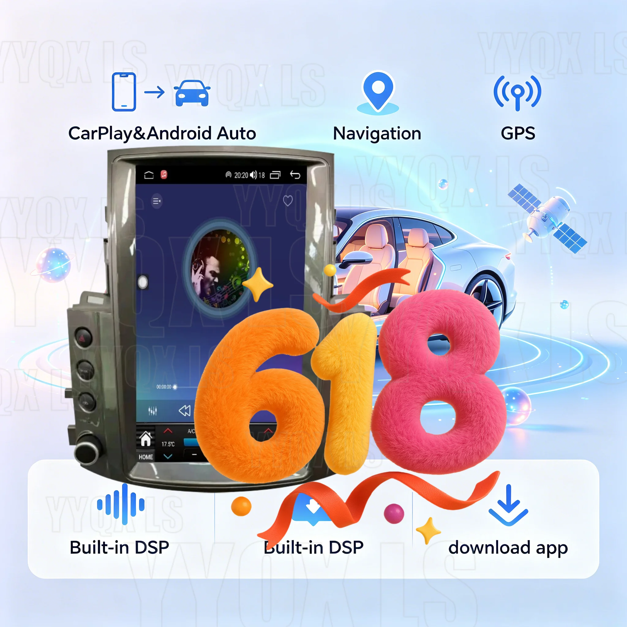 

2 Din Android 14.0 8+256G For Lesus Lx570 2007-2015 Car Radio Multimedia Player Auto Stereo GPS Navigation Head Unit DSP Carplay