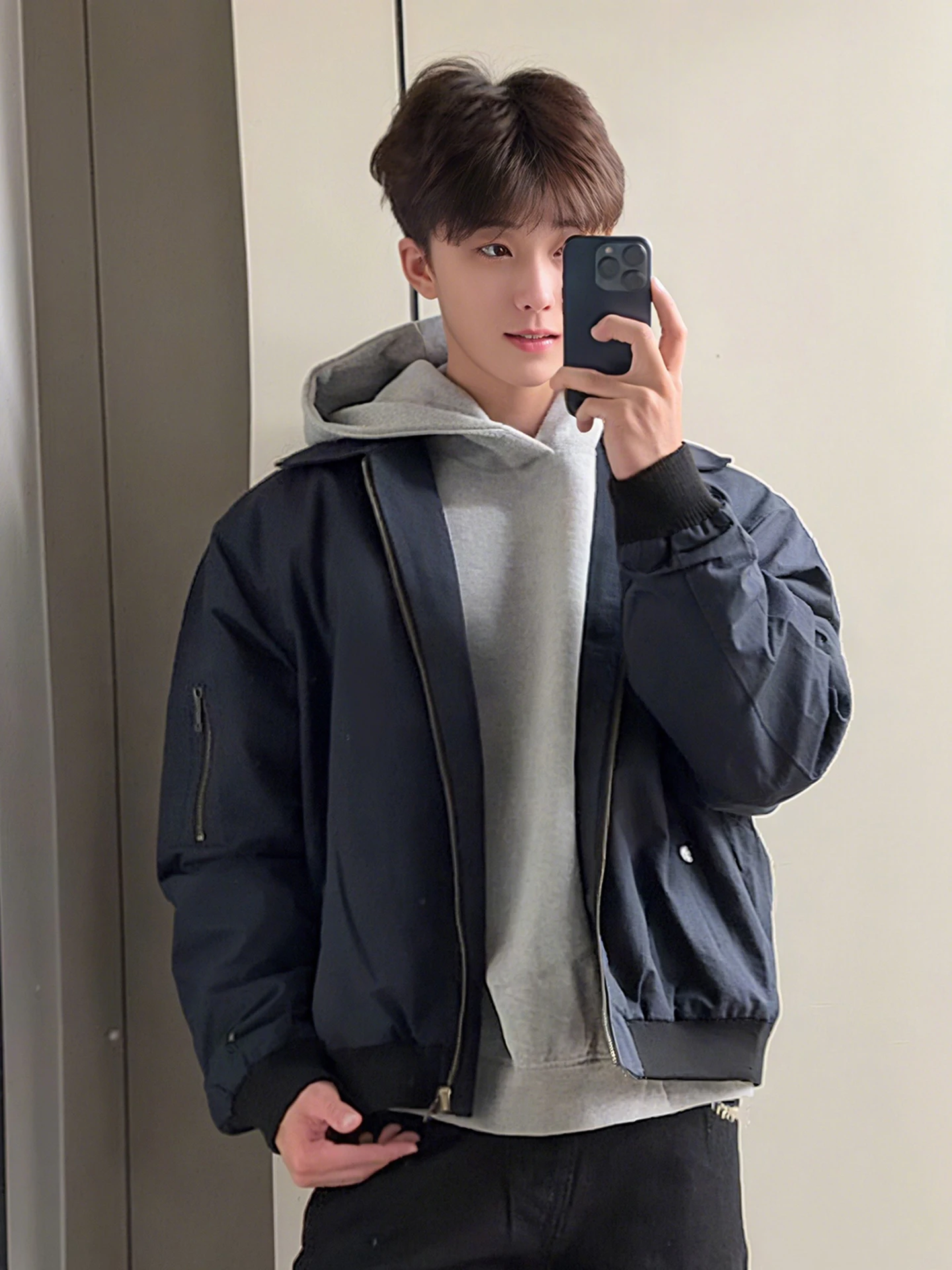 

Мужская хлопковая куртка-бомбер Olive Green в американском уличном стиле, свободного кроя, осенняя мода