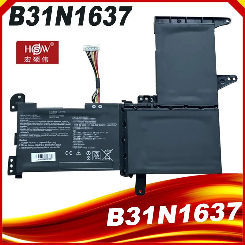 

B31N1637 C31N1637 Laptop Battery for ASUS VivoBook X510 X510U X510UQ X510UAR S510U S510UN S510UR S510UA F510 F510U