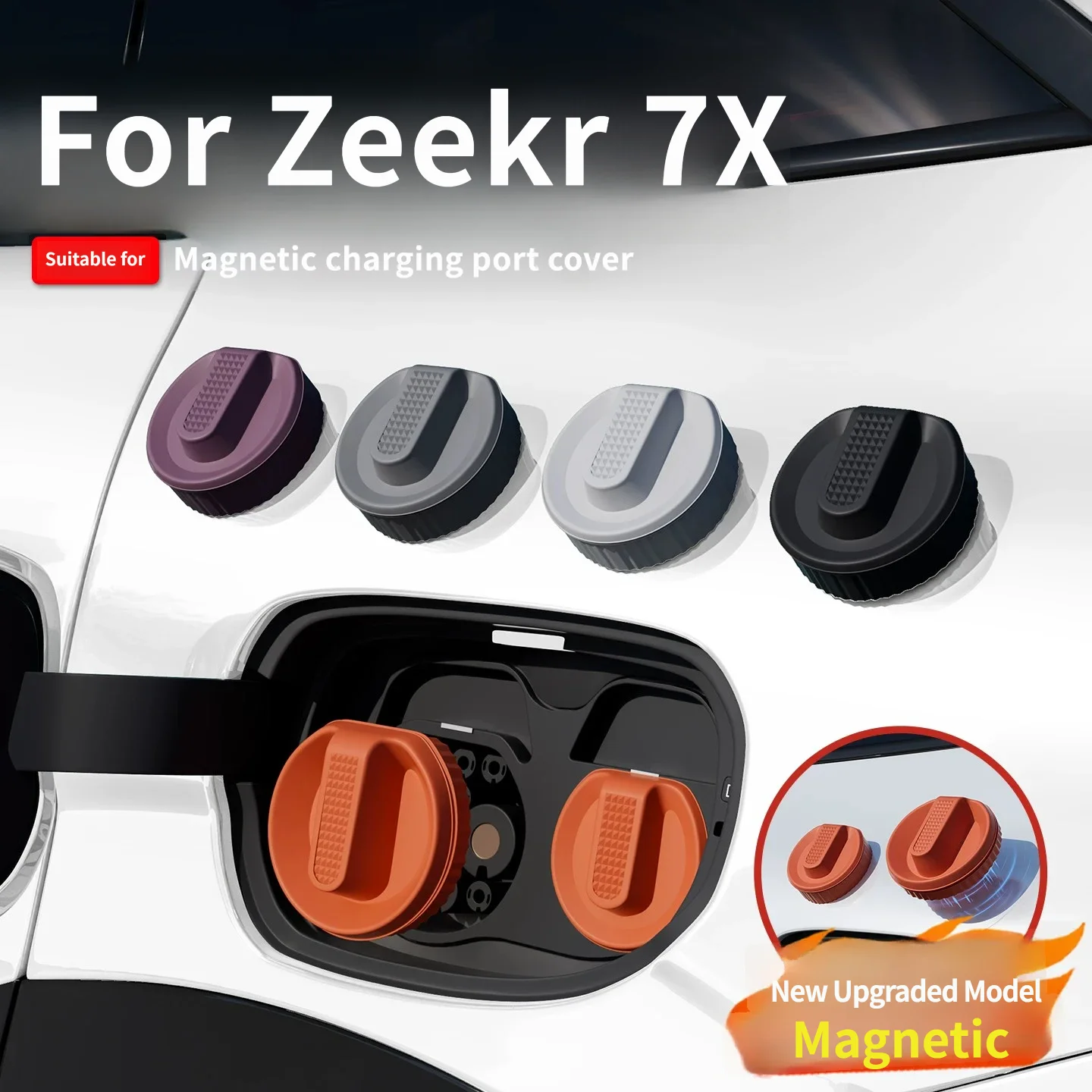 For ZEEKR 7X 2025 2026 Magnetic Charging Port Protective Cover Fast Charging Slow Charging Dustproof Waterproof Protector Cap