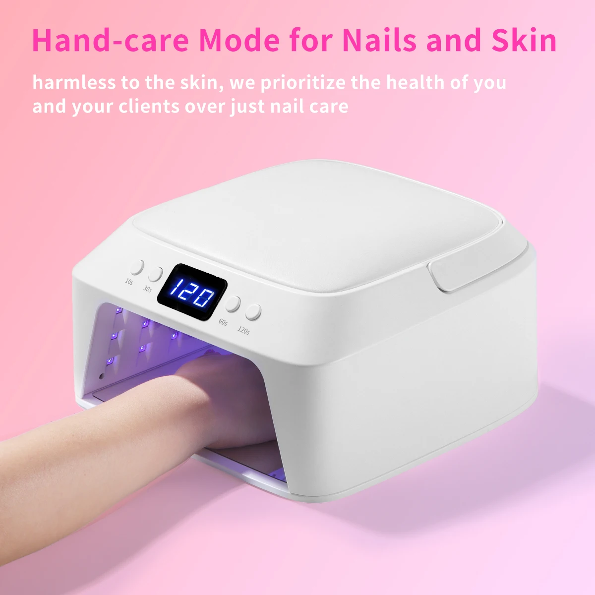 

Professional Nail Curing Lamp for Gel Polish Dryer 48W LED UV Nail Lights with Arm Rest Pillow UV LED Nail Lamp for Salon Home