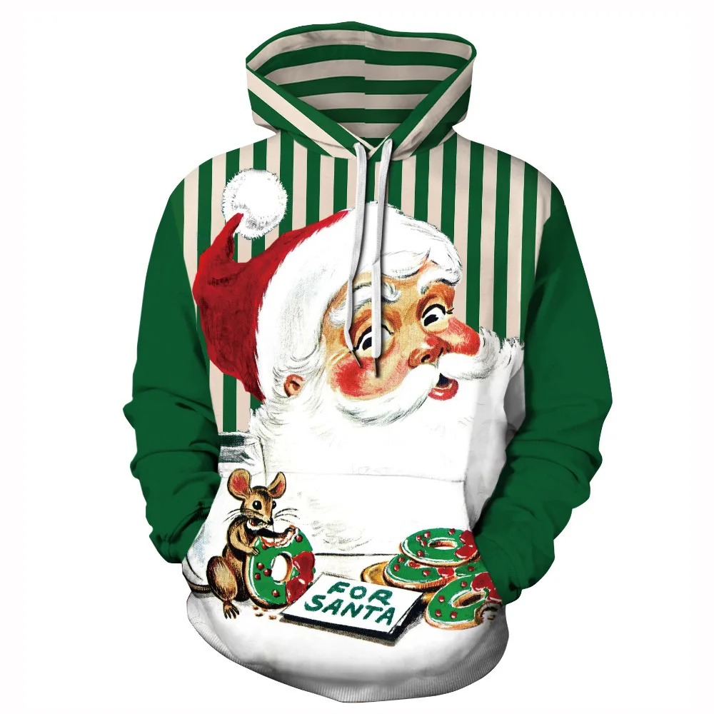 

New Style Santa Claus Hoodies 3D Printed Men And Women Hooded Sweatshirts Oversized Pullovers For Men Fashion Clothing Tees Tops